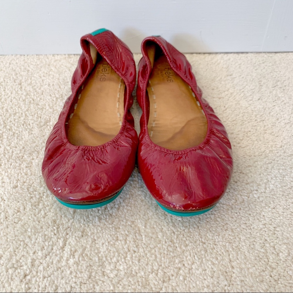 Ruby Red Patent Leather Tieks